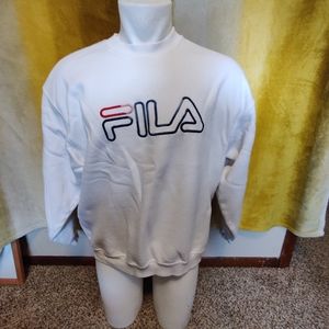 Fila men's white Sz L sweatshirt